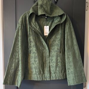 Designer Jason Wu Nee with Tags: Olive Green Eyelet Utility Jacket